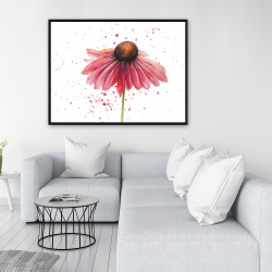 Framed 36 x 48 - Pink daisy
