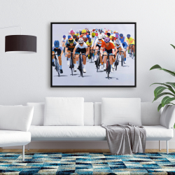 Framed 36 x 48 - Cycling competition