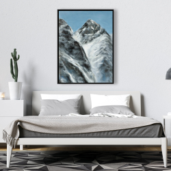 Encadré 36 x 48 - Montagnes du mur de lhotse du côté du népal