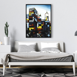 Framed 36 x 48 - Colorful city