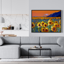 Encadré 36 x 48 - Champ de tournesols