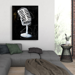 Framed 36 x 48 - Microphone