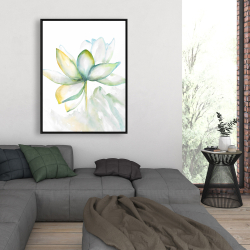 Framed 36 x 48 - Abstract lotus flower