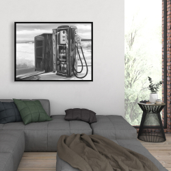 Framed 36 x 48 - Old gas pump