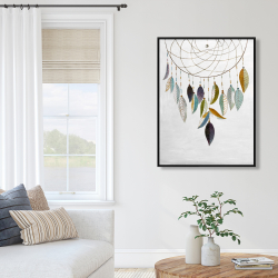Framed 36 x 48 - Dreamcatcher with feathers