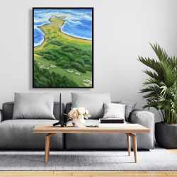 Framed 36 x 48 - Golf course on the coast