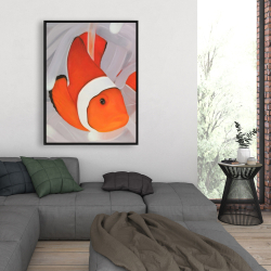 Framed 36 x 48 - Clownfish under the sea