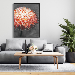 Framed 36 x 48 - Abstract dahlia flower