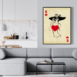 Framed 36 x 48 - Queen of hearts