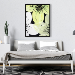 Framed 36 x 48 - White & yellow petals