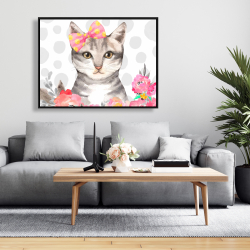 Framed 36 x 48 - Charming cat