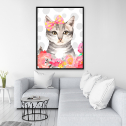 Framed 36 x 48 - Charming cat
