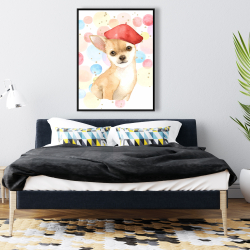 Framed 36 x 48 - Chihuahua dog artist