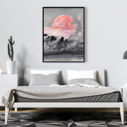 Encadré 36 x 48 - Nuages roses