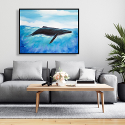 Framed 36 x 48 - Blue whale