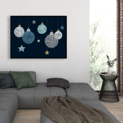 Encadré 36 x 48 - Boules de noël vectoriel