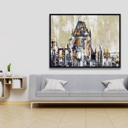 Framed 36 x 48 - Abstract château frontenac