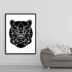 Framed 36 x 48 - Geometric bear head