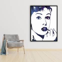 Encadré 36 x 48 - Audrey hepburn: cigarillo