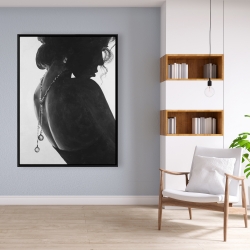 Framed 36 x 48 - Chic woman with jewels