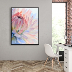 Encadré 36 x 48 - Fleur de lotus pastel