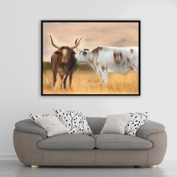 Framed 36 x 48 - Nguni herd