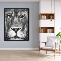 Encadré 36 x 48 - Portrait de lion