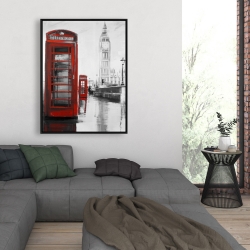 Encadré 36 x 48 - Cabine téléphonique rouge et le big ben