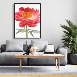 Framed 36 x 48 - Pink peony