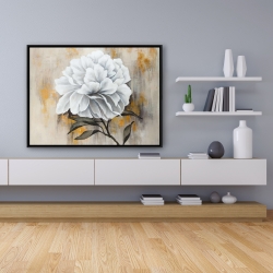 Encadré 36 x 48 - Pivoine blanche