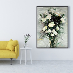 Encadré 36 x 48 - Bouquet blanc de lisianthus