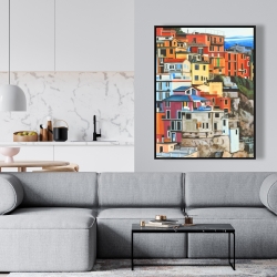 Encadré 36 x 48 - Vue de manarola en italie