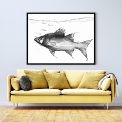 Framed 36 x 48 - Swimming fish