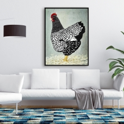 Framed 36 x 48 - Wyandotte  hen