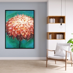 Framed 36 x 48 - Abstract dahlia flower