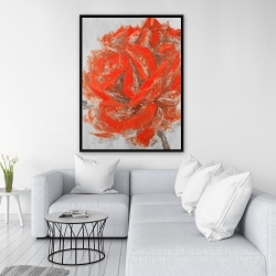 Framed 36 x 48 - Abstract rose