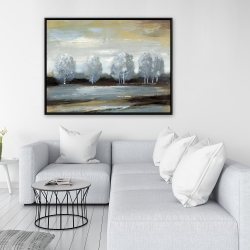 Framed 36 x 48 - Grey landscape