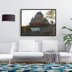 Framed 36 x 48 - Le château de frontenac in autumn