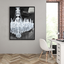 Framed 36 x 48 - Glam chandelier
