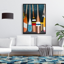 Framed 36 x 48 - Colorful paddles