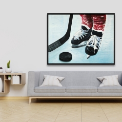 Framed 36 x 48 - Young hockey player