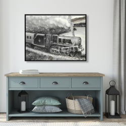 Encadré 36 x 48 - Locomotive à passagers vintage