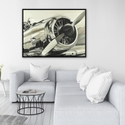 Framed 36 x 48 - Vintage aircraft