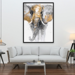 Framed 36 x 48 - Golden elephant