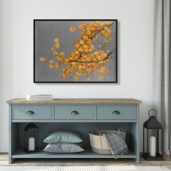 Framed 36 x 48 - Golden wattle plant with pugg ball flowers