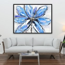 Encadré 36 x 48 - Fleur bleue