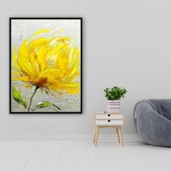 Encadré 36 x 48 - Fleur jaune touffue