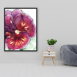 Encadré 36 x 48 - Orchidée floraison avec des pétales ondulés