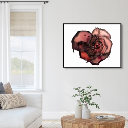 Framed 36 x 48 - Dark rose