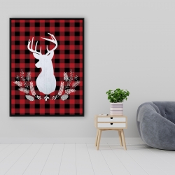 Framed 36 x 48 - Deer plaid